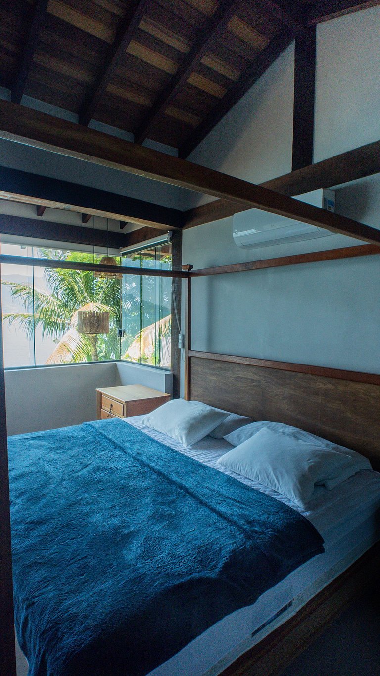 Casa pé na áreia em frente à Ilhabela