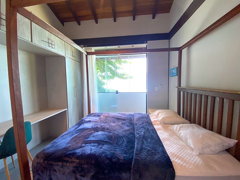 Casa pé na áreia em frente à Ilhabela