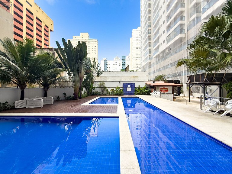 Apto na Praia - Ar condicionado e Churrasqueira