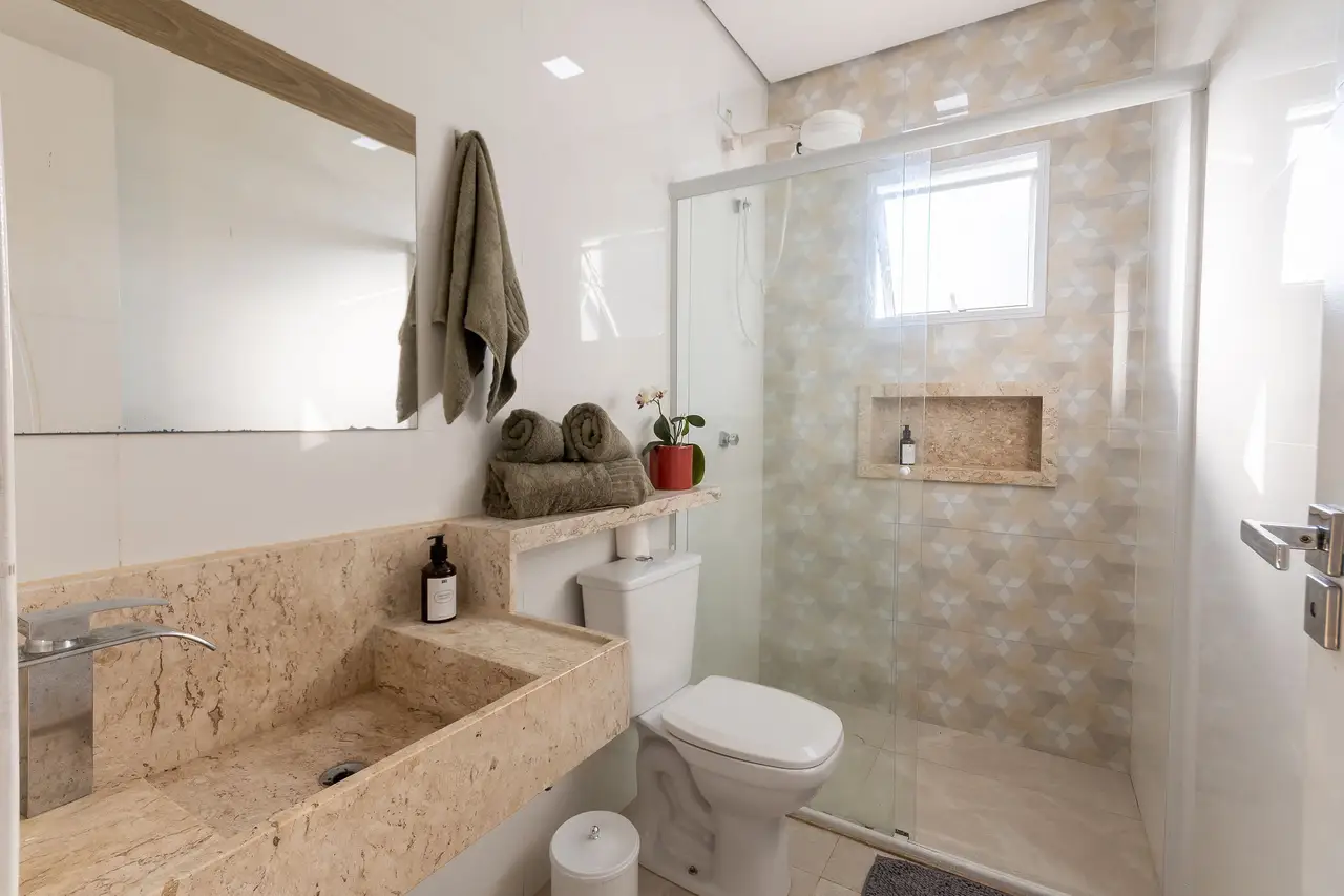 Baño · Casa con vista panorámica y piscina Granja Viana, Vila Diva, Carapicuíba