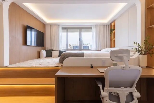 Dormitorio (foto 5) · Studio nuevo en Moema cerca de CGH y del metro, São Paulo