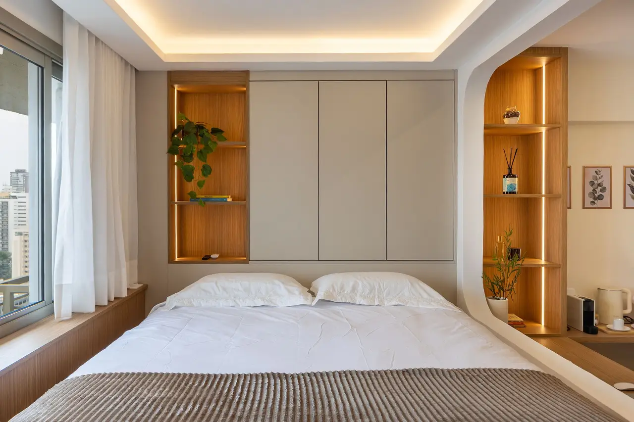 Cama · Studio nuevo en Moema cerca de CGH y del metro, São Paulo